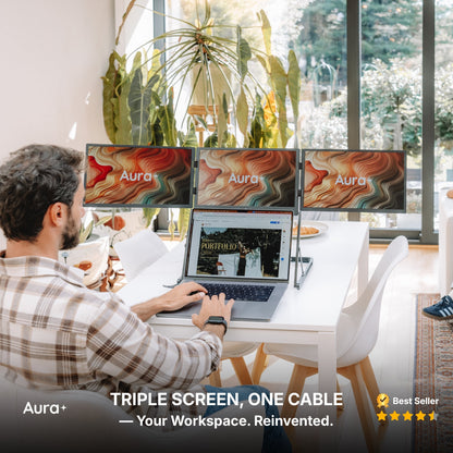 TriScreen Pro 14" Triple Laptop Monitor