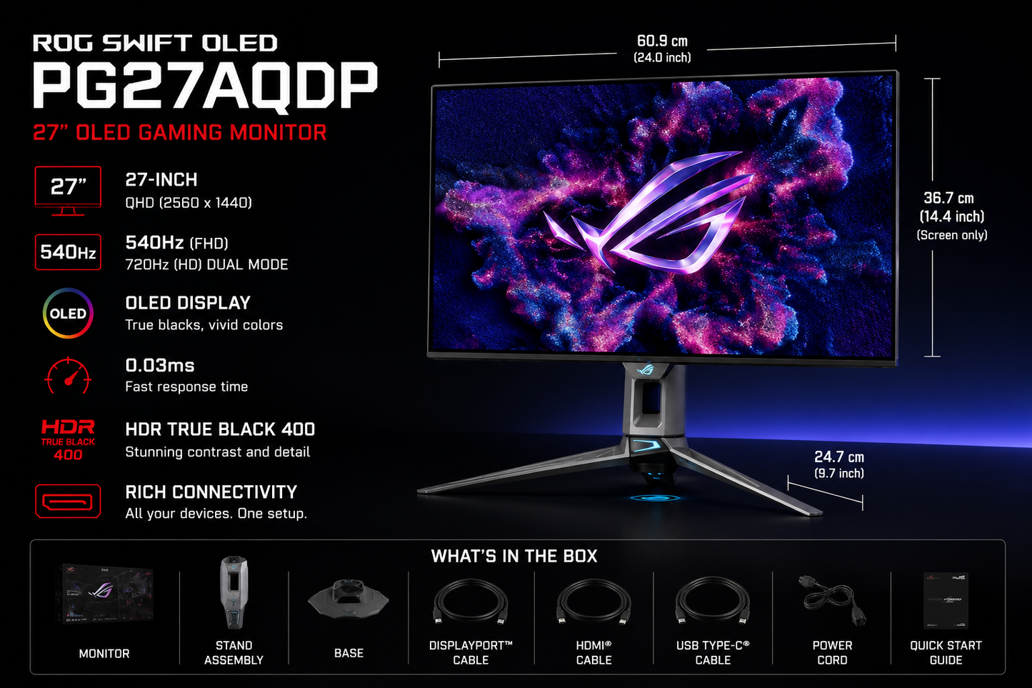 27" Dual-Mode OLED Gaming Monitor