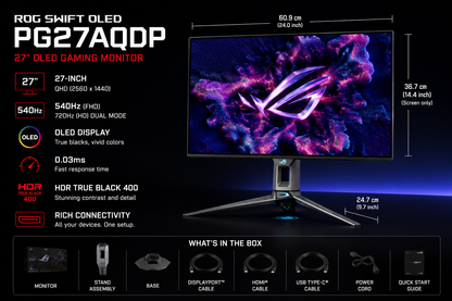 27" Dual-Mode OLED Gaming Monitor