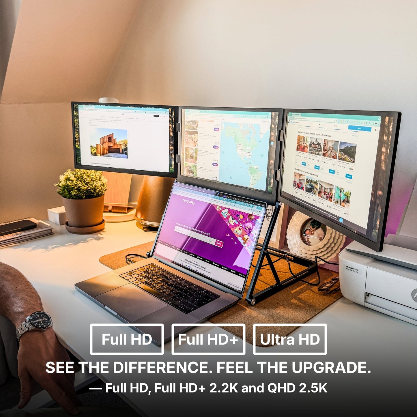 TriScreen Pro 14" Triple Laptop Monitor
